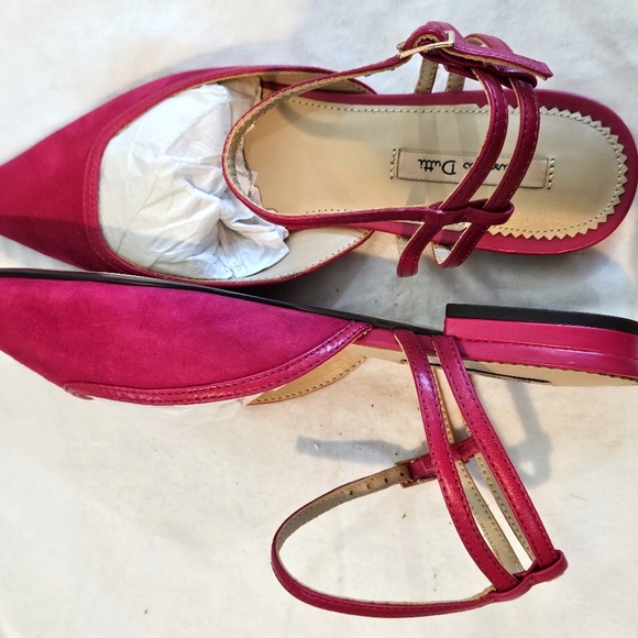 New Massimo Dutti Hot Pink Suede Flats size 35 EU - Picture 4 of 7